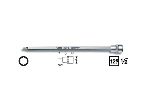 Hazet 2527-8 2527-8 2527-8 Unbrako hylsor 8 mm 1/2 (12,5 mm)