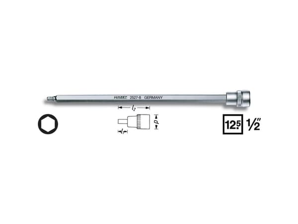 Hazet 2527-8 2527-8 2527-8 Unbrako hylsor 8 mm 1/2 (12,5 mm)