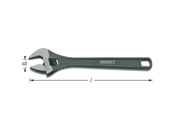 HAZET 279-18, 45,8 cm, Säädettävä mutteriavain