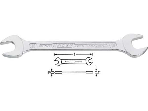 HAZET 450NA-5/8X3/4VKH, Krom-vanadium-stål, Krom, 22,1 cm, 138 g, 1 stk, Tyskland