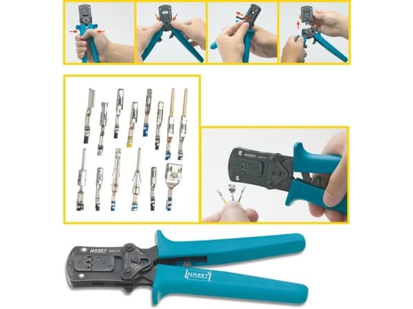 Hazet 4658-10 Krympetang Uisolerede kabel- og kontaktforbindelser 0.35 til 1.5 mm²