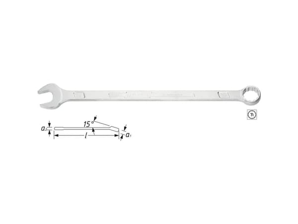 HAZET 600LG-10, 10 mm, Krom, Krom, Glansigt, Tyskland, 210 mm