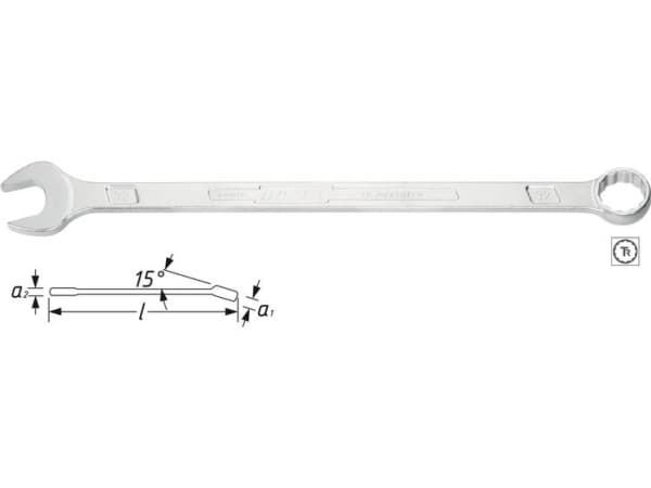 HAZET 600LG-10, 10 mm, Krom, Krom, Glansigt, Tyskland, 210 mm