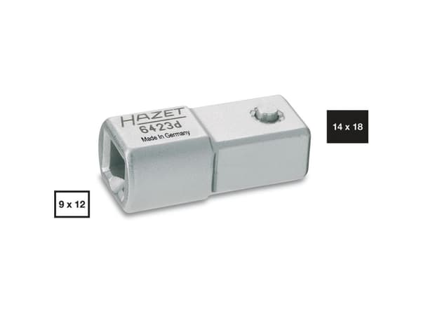 HAZET 6423D, Enkel enhet, Nøkkelendemontering, Krom, 22 mm, 45 mm, 84 g