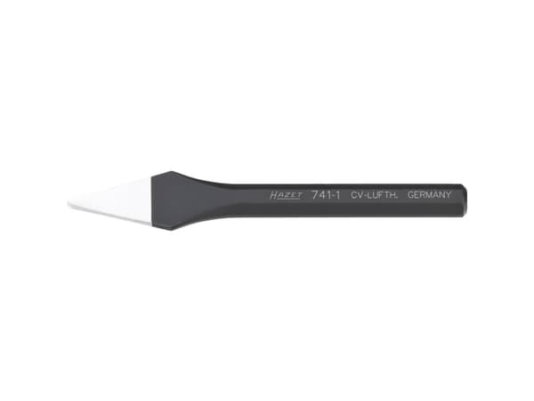 HAZET 741-1, Kall mejsel, Flat mejsel, Metall, 12,5 cm, 4 mm, 68 g