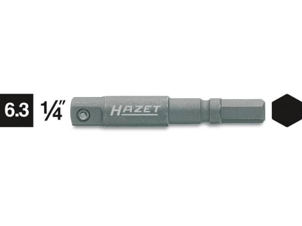 HAZET 8508S-1, pluggforbindelse, svart, 1 hode(r), 1/4", metrisk/imperial, 6,3 mm