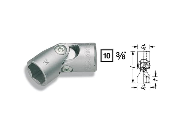HAZET 880G-13, 1 stk, 76,2 / 8 mm (3 / 8"), Krom-vanadium-stål, 4,4 cm, 57 g