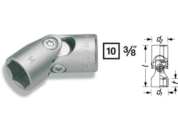 HAZET 880G-15, Stikkontakt, 3/8", Metrisk, 1 hoder, 15 mm, 2,04 cm