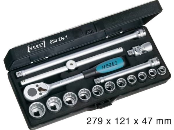 Hazet Topnøglesæt Metrisk 3/8 (10 mm) 16 dele 880ZN-1