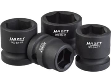 HAZET 900SK/4, Sett, Kraftpipeadapter, 21,19,13,17 mm, 4 stykker