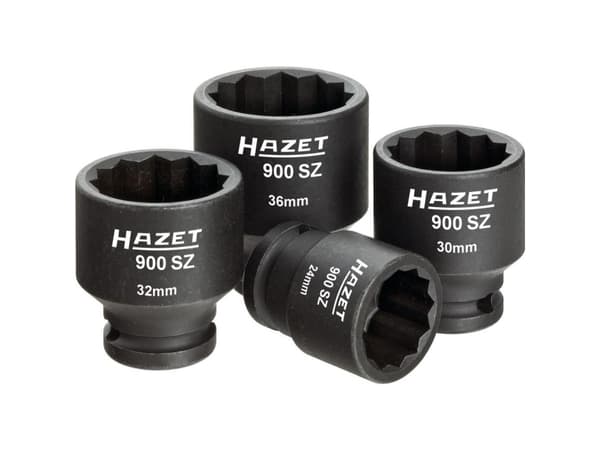 HAZET 900SZ/4, Støpselsett, 1/2", Metrisk/imperisk, 4 hoder, 12.5 mm, 1/2"