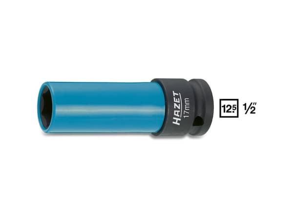 HAZET 903SLG-17, Slaghylsa, Blå, 1 huvuden, 1/2", Metrisk, 17 mm