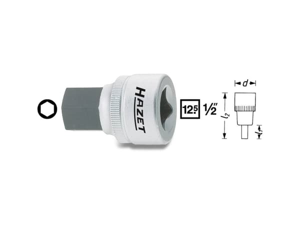 HAZET 985-14, Uttag, 1/2", Metrisk, 1 huvuden, 14 mm, 2,5 cm