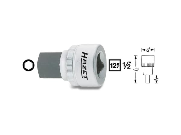 HAZET 985-14, Uttag, 1/2", Metrisk, 1 huvuden, 14 mm, 2,5 cm