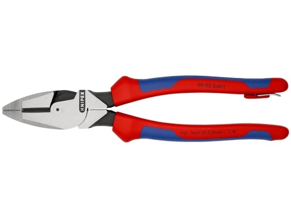 Knipex 09 02 240 T, Kombinasjonstang, 4,6 mm, Kromvanadiumstål, Plast, Blå, Rød, 240 mm