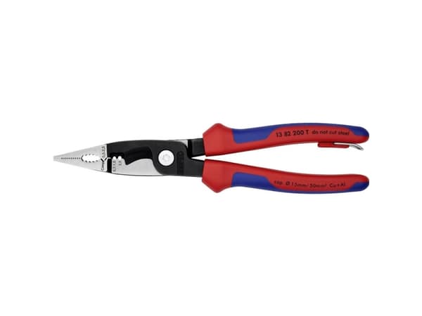 Knipex 13 82 200 T, Nesetang, 1,5 cm, Plast, Blå, Rød, 65 mm, 200 mm