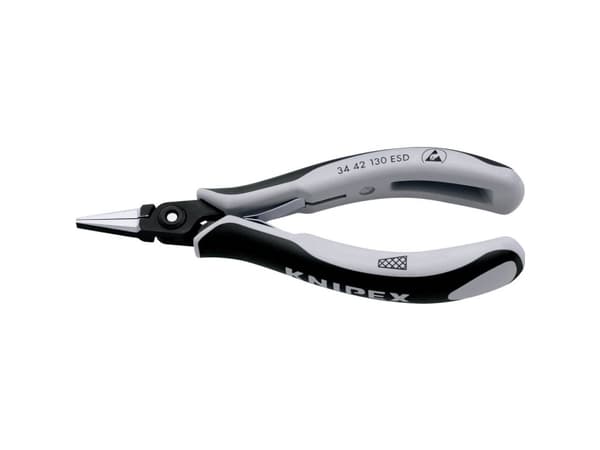 Knipex 34 42 130 ESD, Crimptang, Stål, Sort, Grå, 130 mm, 61 g