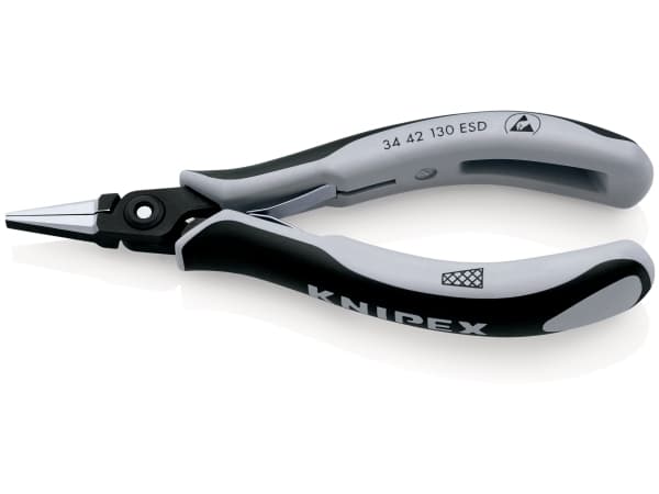 Knipex 34 42 130 ESD, Crimptang, Stål, Sort, Grå, 130 mm, 61 g