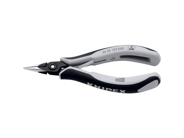 Knipex 34 52 130 ESD, Krom-vanadium-stål, Sort/grå, 13 cm, 61 g