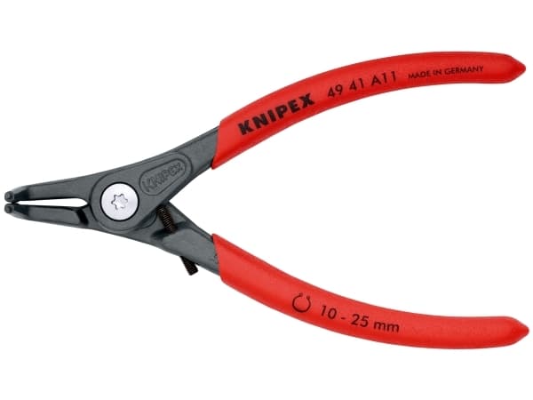 Knipex 49 41 A11, Låseringtang, Kromvanadiumstål, Plast, Rød, 130 mm, 102 g