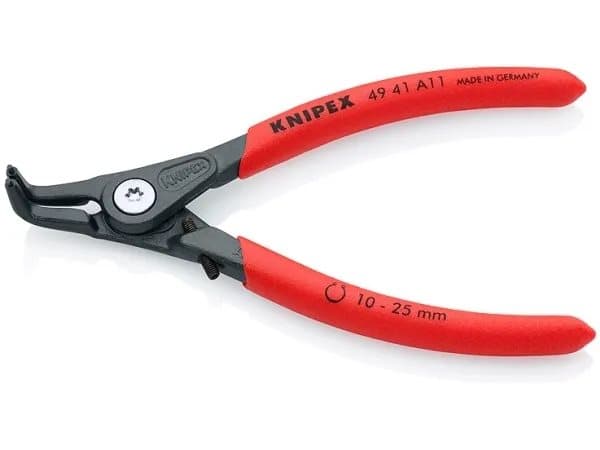 Knipex 49 41 A11, Låseringtang, Kromvanadiumstål, Plast, Rød, 130 mm, 102 g