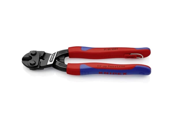 Knipex 71 02 200 T, Voimaleikkurit, 5,2 mm, 62 HRC, Kromivanadiini-teräs, Muovi, Sininen, Punainen