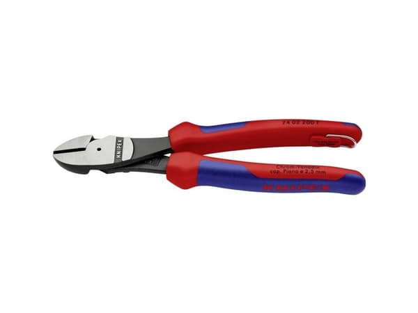 Knipex 74 02 200 T, Avbitertang, 4,2 mm, Kromvanadiumstål, Plast, Blå, Rød, 200 mm