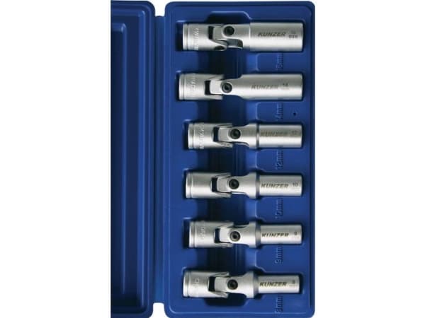 Kunzer Led-topnøgleindsats-sæt 3/8 (10 mm) 6 dele 7WT06