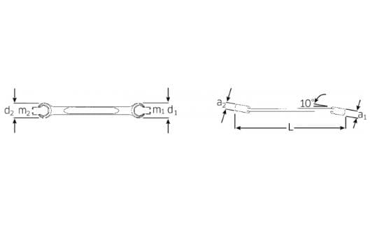 STAHLWILLE 41081113, Kromi, Kromi, 11x13 mm, DIN 3118/ISO 3318, 17 cm, 80 g
