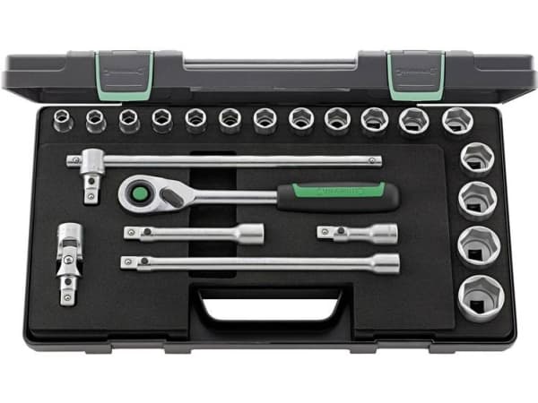 Stahlwille 52/16/6QR KN 96031480 Topnøglesæt 1/2 (12,5 mm) 22 dele