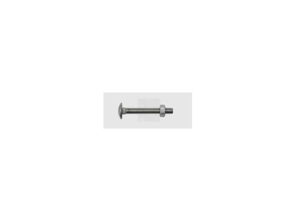 SWG Skrue med fladt hoved 8 mm 40 mm Udvendig sekskant DIN 603 Rustfrit stål A2 25 stk