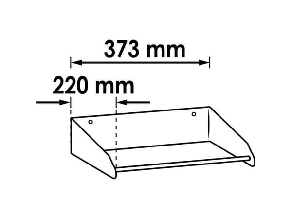 Vigor V2397, Bordsmonterad pappershanddukshållare, Svart, 37 cm