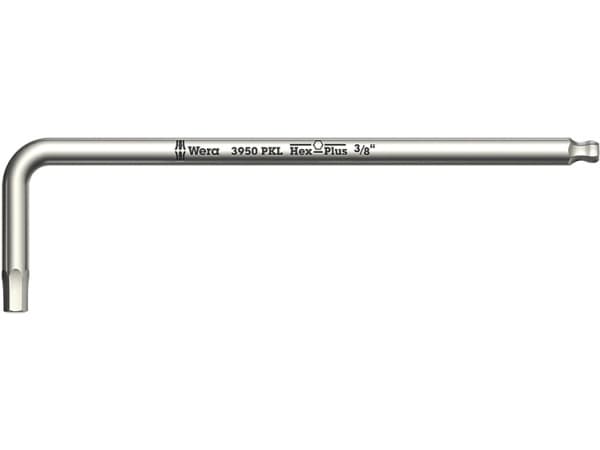 Wera 3950 PKL, Insexnyckel med L-handtag, Brittiska standardmått, 1 styck, Rostfritt stål, 7/64", 11,9 cm