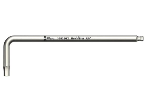 Wera 05022718001, Insexnyckel med L-handtag, Brittiska standardmått, 1 styck, Rostfritt stål, 3/8", 22,4 cm