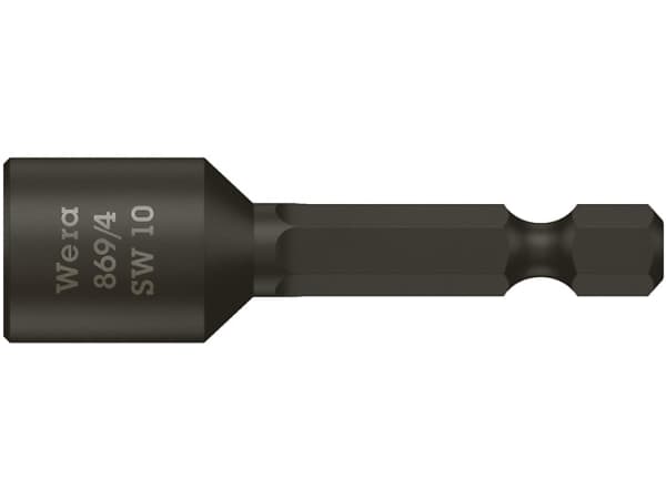 Wera 05060411001, 1 styck, Hexagonal, 25,4 / 4 mm (1 / 4"), 3/8'', Svart, 50 mm