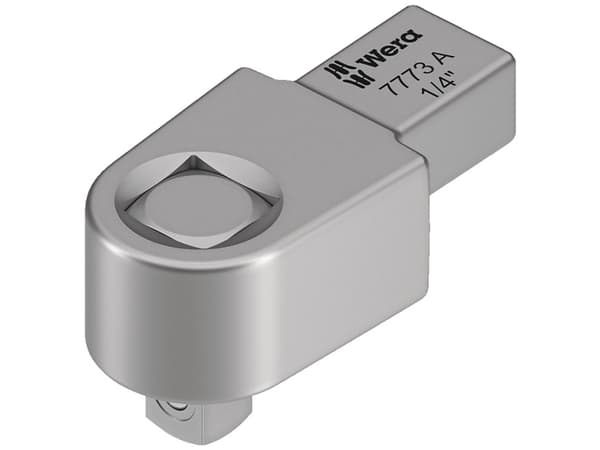 Wera 05078200001, Stikkontakt, 1/4", Metrisk/imperisk, 1 hoder, 9,12 mm, Kromvanadiumstål