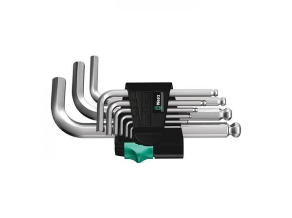 Wera 05133163001, L-formet hexnøkkel, Metrisk, 9 stykker, 1.5,2,2.5,3,4,5,6,8,10 mm, 25 mm, 78 mm