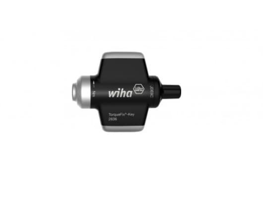 Wiha Werkstatt Drehmoment-Schraubendreher TorqueFix 4 Nm max DIN EN ISO, Torque wrench end fitting, Svart, Silver, 1 styck
