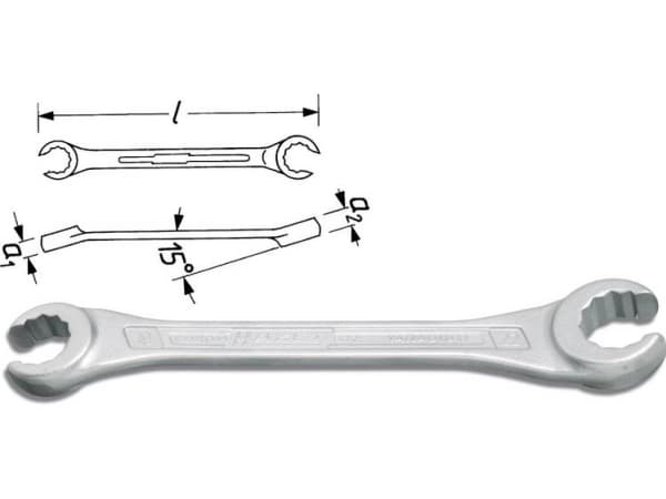 HAZET 612-19X22, Hopea, 19x22 mm, Hopea, 22,2 cm, 267 g, 1 kpl