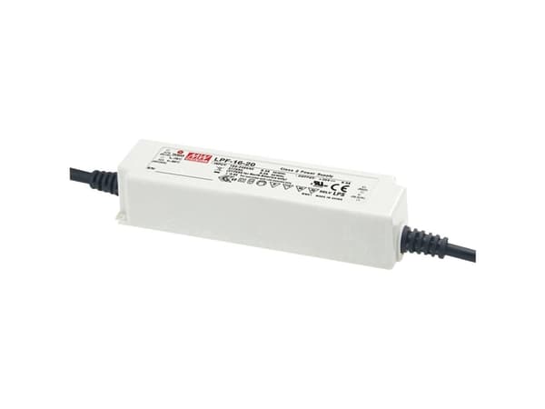 MEAN WELL LPF-16D-20, 16 W, IP20, 90 - 305 V, 0,8 A, 20 V, 40 mm