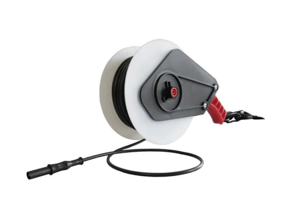 Kabelrulle med 33M 0,75MM2 sort PVC ledning