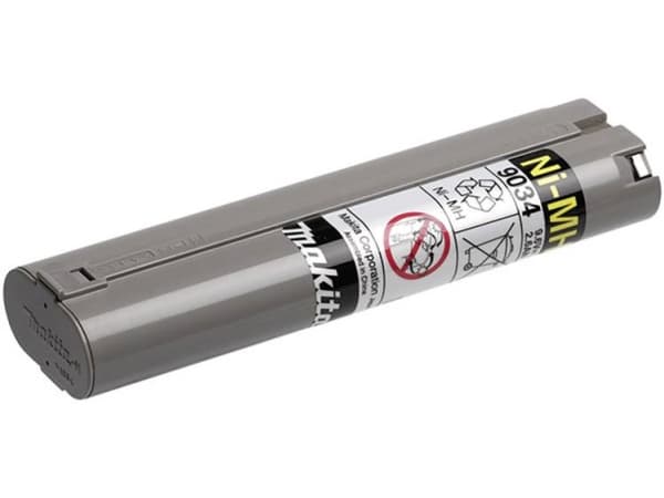 Makita Ni-MH 9034 9.6V, Batteri, Nickel-metallhydrid (NiMH), 2,6 Ah, 9,6 V, Grå, 1 styck