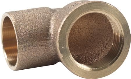 Viega overgangsvinkel 90° muffe/muffe 22 mm x 34" rødgods