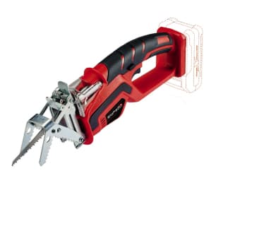Einhell GE-GS 18 Li-Solo, Ohisyöttö, Musta, Punainen, Ruostumaton teräs, 15 cm, 9 cm, 1,14 kg - SOLO
