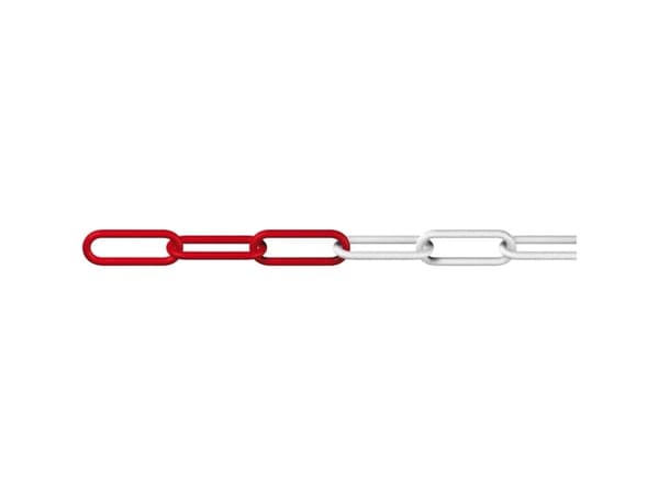Dörner + Helmer 128953, Kedja, Polyeten, Röd, Vit, 25 m, 19 mm