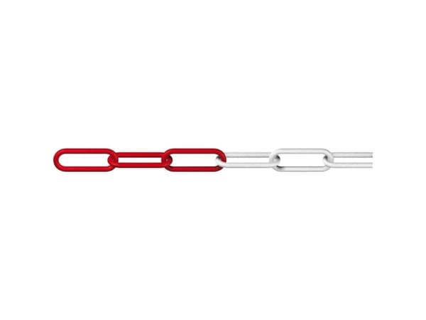 Dörner + Helmer 128953, Kedja, Polyeten, Röd, Vit, 25 m, 19 mm