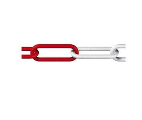 Dörner + Helmer 128953, Kjetting, Polyethylen, Rød, Hvit, 25 m, 19 mm