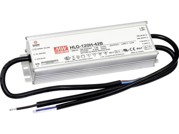 MEAN WELL HLG-120H-20A, 120 W, IP20, 90 - 305 V, 6 A, 20 V, 68 mm