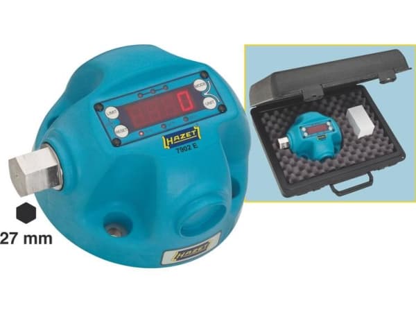 HAZET 7902E, Digitaalinen vääntömomenttikulmasovitin, Blå, Plast, Nm, 1000 Nm, 1%