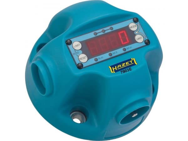 HAZET 7903E, Digitaalinen vääntömomenttikulmasovitin, Blå, Plast, Nm, 25 Nm, 1%